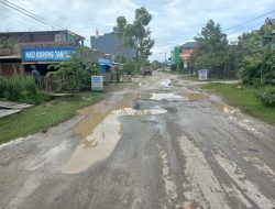 Jalan di Pusat Kota Tanjung Selor Rusak Parah, Warga Pertanyakan Perhatian Pemkab Bulungan