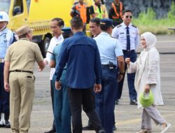 Danny dan Indira Sambut Kedatangan Jokowi di Pangkalan TNI AU Sultan Hasanuddin