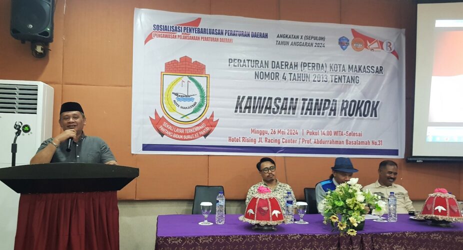 Syamsuddin Raga Dorong Pemkot Makassar Implementasi Kawasan Tanpa Rokok