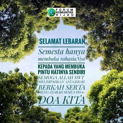 Forum Komunitas Hijau Ajak Masyarakat Rayakan Idulfitri dengan Peduli Lingkungan