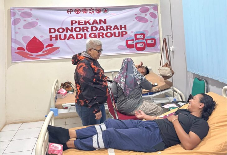 Pekan Donor Darah Huadi Group Bantu Jaga Ketersediaan Darah
