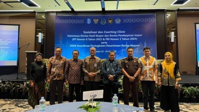 Sosialisasi Devisa Hasil Ekspor (DHE) dan Devisa Pembayaran Impor (DPI) yang digelar di The Rinra Hotel Makassar, Kamis (24/7/2024).