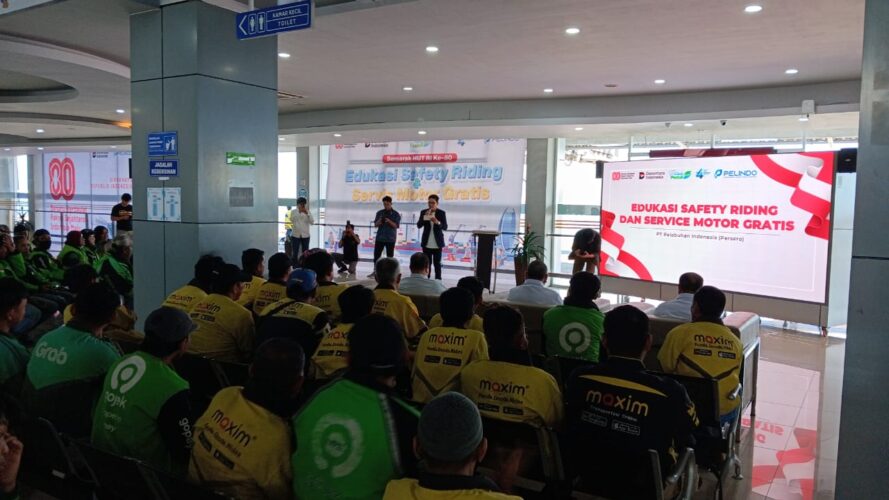 Pelindo Gelar Safety Riding untuk Driver Ojek Sekitar Pelabuhan Soekarno Hatta