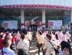 Semarak Perayaan HUT Ke-80 RI di Pelindo Wilayah Makassar dengan Senam hingga Bazar UMKM