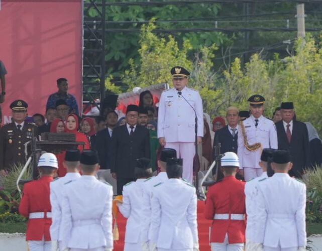 Upacara HUT Ke-80 RI Berlangsung Khidmat di Lapangan Karebosi Makassar