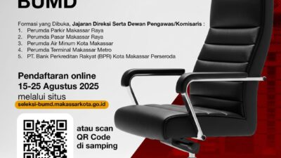 Pendaftaran Calon Direksi dan Dewas BUMD Makassar Dibuka, Apa Saja Perlu Disiapkan?