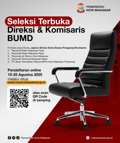 Pendaftaran Calon Direksi dan Dewas BUMD Makassar Dibuka, Apa Saja Perlu Disiapkan?