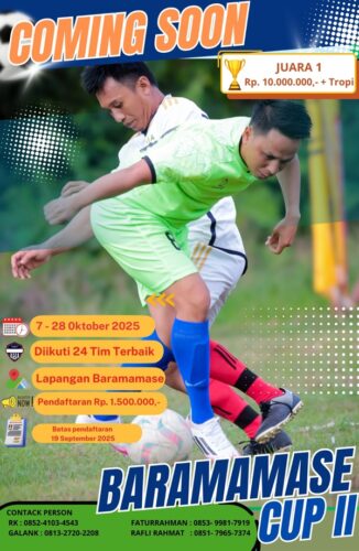 Pemuda Karetan Gelar Ajang Turnamen Sepak Bola Antar Daerah Luwu Raya