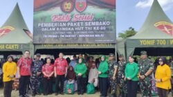 Peringati HUT Ke-80 TNI, Kodam Hasanuddin Bagikan 4.500 Paket Sembako