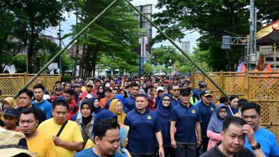 Ketua Korpri Pusat Apresiasi Semarak Jalan Santai HUT Korpri dan HUT ke-418 Makassar