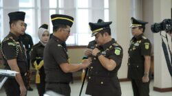 Kajati Sulsel Lantik Aspidmil dan Tiga Kajari Baru