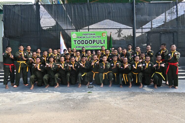Asah Ketangkasan Prajurit, Korem 141/Toddopuli Gelar Latihan Pencak Silat Militer