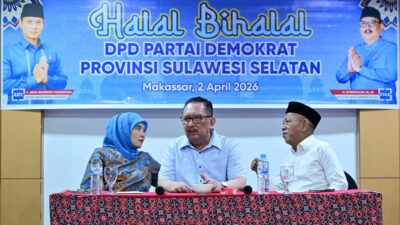 Aliyah Mustika Ilham Hadiri Halal Bihalal Partai Demokrat Sulsel