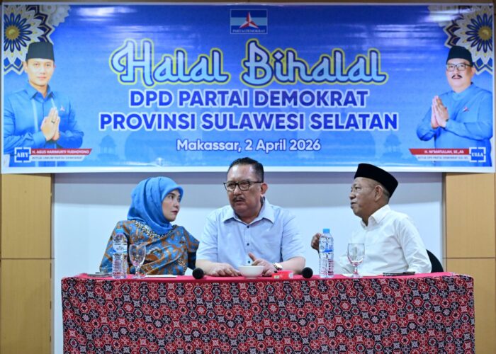Aliyah Mustika Ilham Hadiri Halal Bihalal Partai Demokrat Sulsel