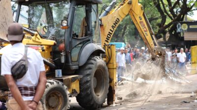 Tak Ada Gejolak saat Penertiban Lapak PKL Bercat Kuning