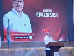 Darmawangsyah Muin Resmi Pimpin KONI Sulsel, Targetkan Masuk 10 Besar PON 2028