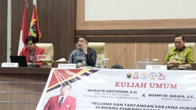 Kuliah Umum di FH Unhas, Appi Cerita Perjuangan dari Penyiar Radio hingga Wali Kota Makassar