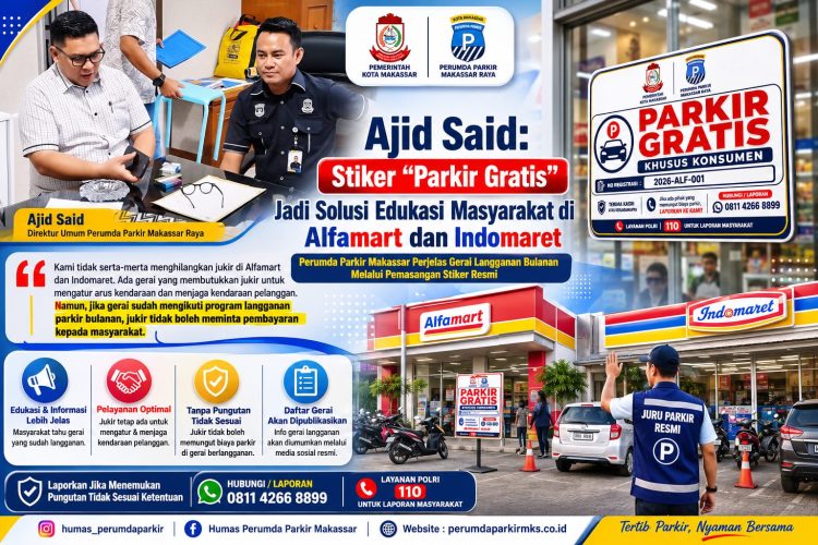 Stiker “Parkir Gratis” di Minimarket Jadi Penanda untuk Masyarakat