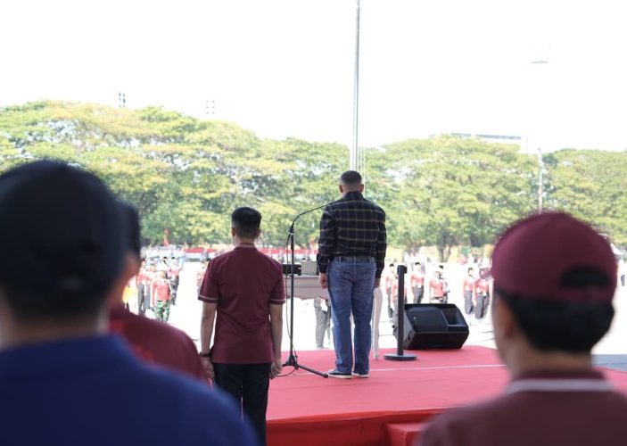 Sukseskan Upacara HUT Ke81 RI, Appi Pimpin Geladi Bersih di Lapangan Karebosi Makassar