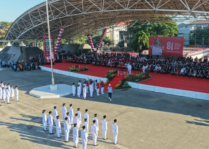 Tim Narya Paskibraka Tampil Gemilang di HUT Ke-81 RI, Bawa Semangat Benteng Rotterdam dan Filosofi Penyu